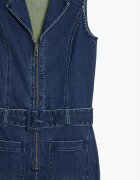 DESIGUAL Разкроен гащеризон без ръкави Тъмносин