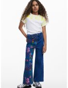DESIGUAL Разкроени дънки с висока талия с лого