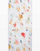 DESIGUAL Шал с графика Жълт/Мръснобял