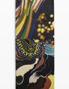 DESIGUAL Шал с принт Черен/Крем