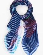 DESIGUAL Шал с принт Кралско Синьо