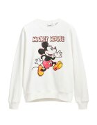 DESIGUAL Суитшърт с шарка на Mickey Mouse - Корал/Мандарина/Мръснобял