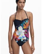 DESIGUAL Цял бански с флорален принт
