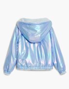 DESIGUAL Яке с качулка и метализиран ефект Светлосин