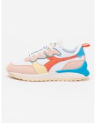 Diadora Спортни обувки Jolly с цветен блок - Бял/Аквамарин син/Розова сьомга