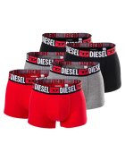Diesel Боксерки с памук и лого на талията - 6 чифта - Бял/Черен