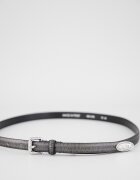 Diesel Колан от еко кожа с метализиран ефект Избеляло черно