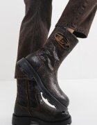 Diesel Кожени ботуши до глезена Hammer Тъмнокафяв