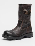 Diesel Кожени ботуши до глезена Hammer Тъмнокафяв