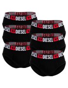Diesel Слипове с лого - 6 чифта - Червен/Сив/Избеляло черно