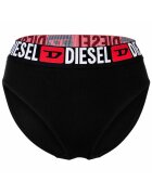 Diesel Слипове с висока талия и лого - 3 чифта Черен