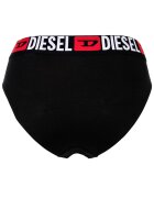 Diesel Слипове с висока талия и лого - 3 чифта Черен