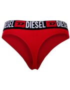 Diesel Танга с лого на талията - 3 чифта Черен/Бял/Аленочервен