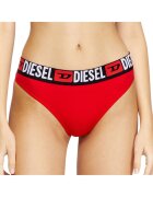 Diesel Танга с лого на талията - 3 чифта Черен/Бял/Аленочервен