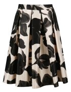 DiKa Abstract Pattern Flared Skirt Черен/Бежов