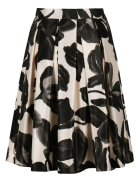 DiKa Abstract Pattern Flared Skirt Черен/Бежов
