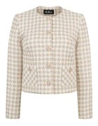 DiKa Tweed Blazer With Patch Pockets - Златист/Бежов