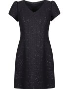 DiKa Tweed Dress With V Neckline - Черен