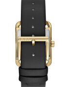 DKNY Часовник City Maxi с кожена каишка с лого Златист/Черен