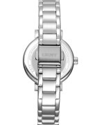 DKNY Часовник от неръждаема стомана с лого на циферблата Сребрист