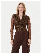 DKNY Дамска блуза кафява