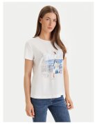 DKNY Дамска тениска - бяла - памук/модал/еластан