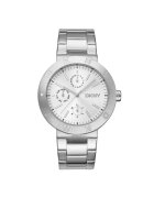 DKNY Дамски часовник DK1L022M0015 - стомана - 38мм - сив - кварцов механизъм - водоустойчив на 5 ATM