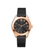 DKNY Дамски часовник DK1L032M0065 черен стомана 34мм 5ATM