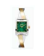 DKNY Дамски часовник модел DK1L005M0155 - 22x30 мм - златист/сребрист - зелен циферблат - кварцов механизъм - стоманена каишка - 3 ATM