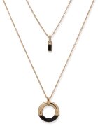 DKNY Двойно месингово колие
