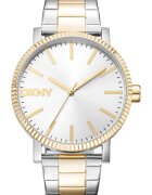 DKNY Двуцветен часовник Soho Maxi с верижка Сребрист/Златист
