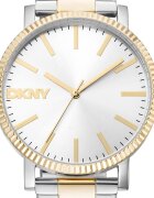 DKNY Двуцветен часовник Soho Maxi с верижка Сребрист/Златист