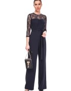 DKNY Едноцветен гащеризон с дантела