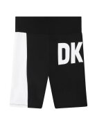 DKNY Къс панталон с лого - Бял/Черен