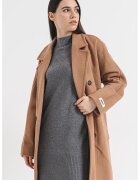 DKNY Палто с вълна със застъпен дизайн