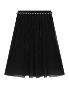 DKNY Разкроена пола с колан Черен