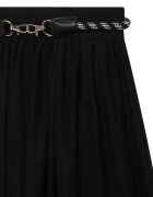 DKNY Разкроена пола с колан Черен