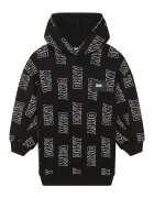 DKNY Рокля тип худи с лого - Бял/Черен