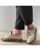 DOGATI Дамски перфорирани обувки 7154-1 - бежови