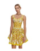 Dolce  Gabbana Дамска тениска F7W98T HH5EA - Памук/Полиамид - Жълта