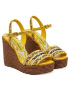 Dolce  Gabbana Дамски сандали Dolce Gabbana - еспадрили - текстил - жълти
