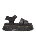 Dr Martens Кожени сандали Mattison с каишка с тока - Черен