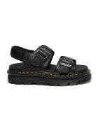 Dr Martens Кожени сандали ZebZag с равна платформа и каишка с тока - Черен