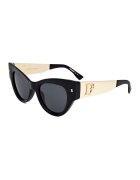 Dsquared2 Слънчеви очила Cat-eye с контрасти по раменете - Черен/Светлозлатист