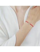 e-Crystal Кабала гривна с висулка от сребро 925 с родиево покритие - Двойно сърце
