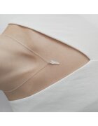e-Crystal Колие с родиево покритие от сребро 925 с кристали Swarovski® Xirius 6 mm Crystal Clear - Wing