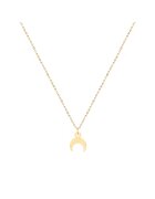e-Crystal Колие Злато 585 14К - Half Moon - Полумесец
