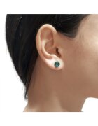 e-Crystal Обеци Сребро 925 родиево покритие с кристали Swarovski® Xirius 6 мм Розова пудра