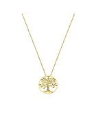 e-Crystal Златно колие 585-14K Tree of life