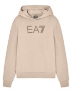 EA7 Дамски суичър TRAIN LOGO SERIES W HOODIE RN FANCY STRASS - Памук -